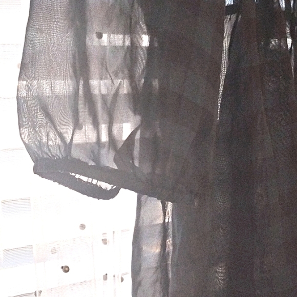 Torrid Women's Gingham Chiffon Surplice Peplum Blouse, Size: 1 - Picture 7 of 7